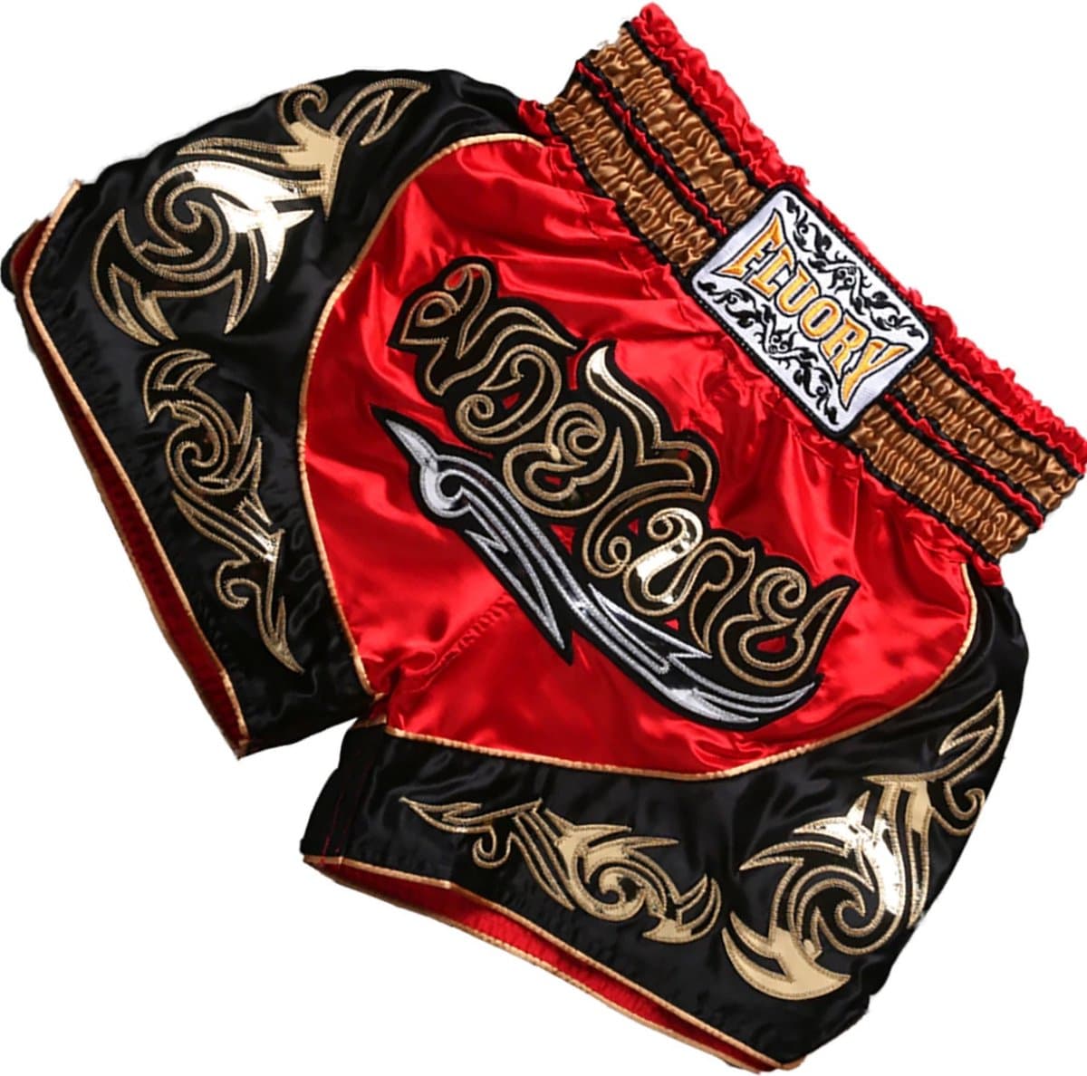 Fluory Muay Thai Short Kickboks Broek Rood MTSF12 - XXL