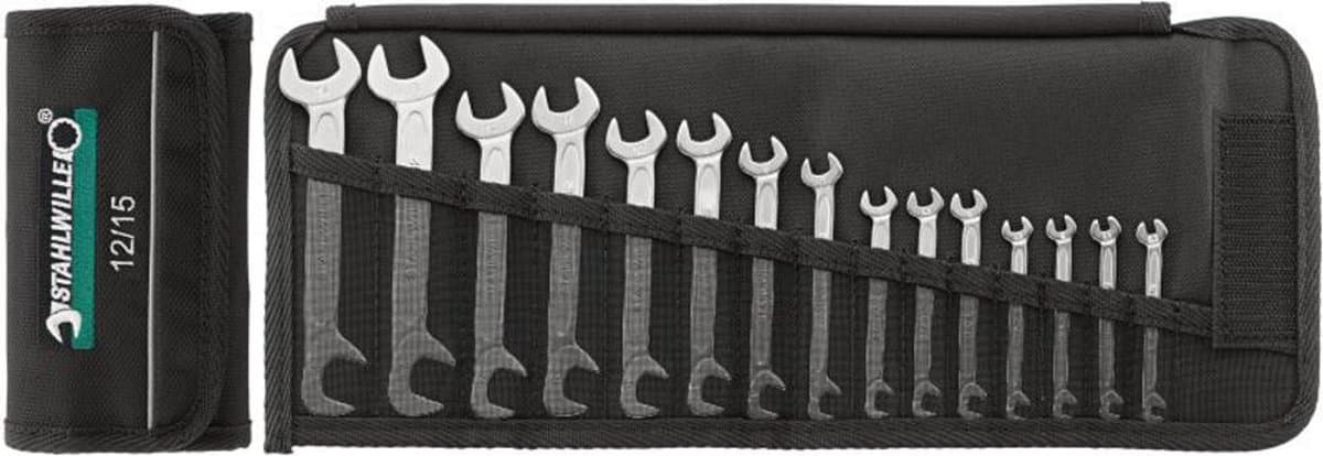 Stahlwille 96400653 2021-10-12 Dubbele steeksleutelset Sleutelbreedte (metrisch) 4 - 11 mm