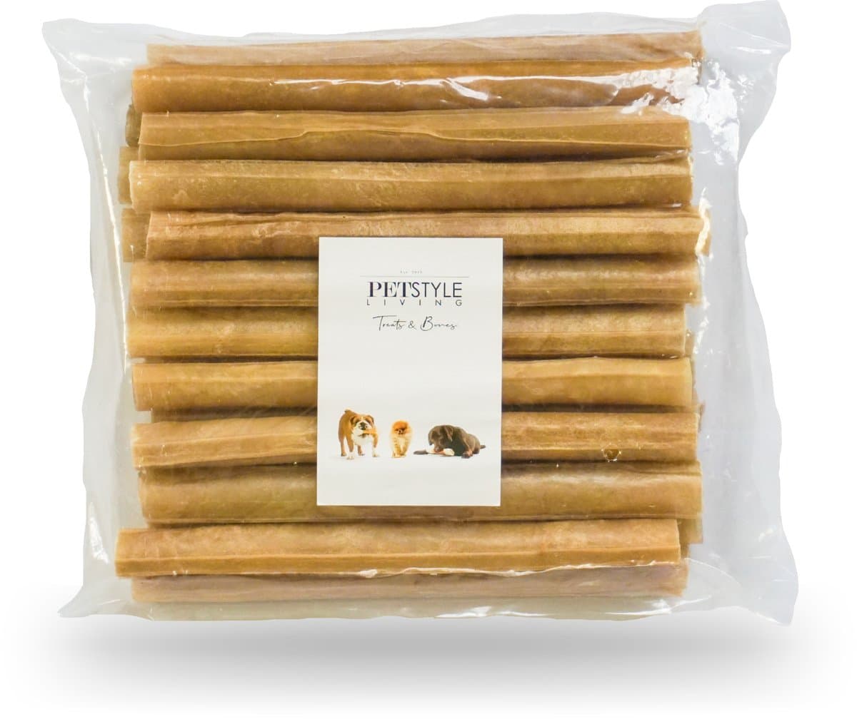 Petstyle Living Kauwstaven Geperst Natural - Hondensnacks - 20cm - 20 Stuks - Kauwstaaf Hond