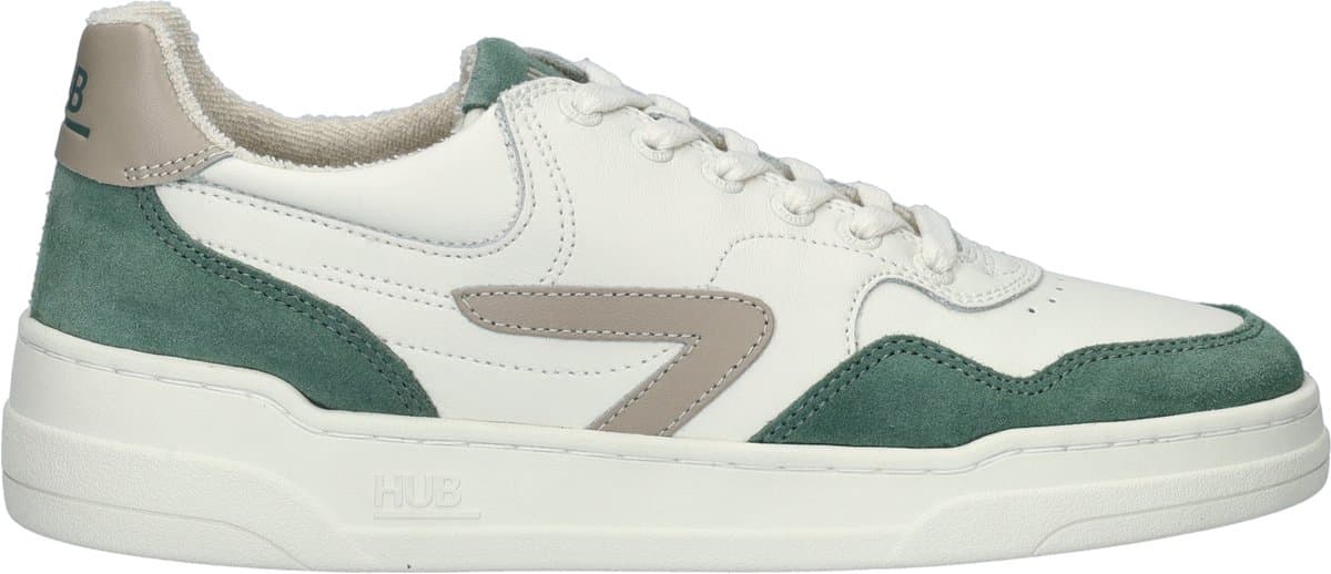 HUB Court-z Sneakers Heren - Leren Sneaker - Wit - Maat 47