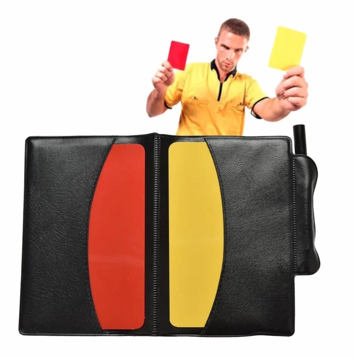 Scheidsrechter Set met Rode & Gele Kaarten - Voetbal Scheidsrechterkaarten - Arbitrage Set