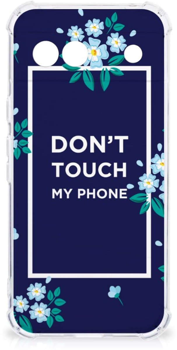 Google Pixel 8A Anti Shock Case Flowers Blue DTMP