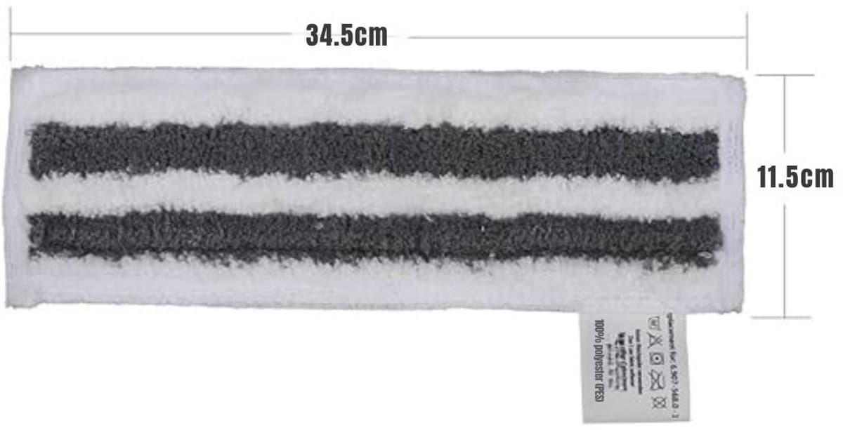 Zylo® Stoomdweil - Stoomreinigers - Stoommop - Microvezeldoeken van Hoge Kwaliteit - 41x18x5cm - Wit