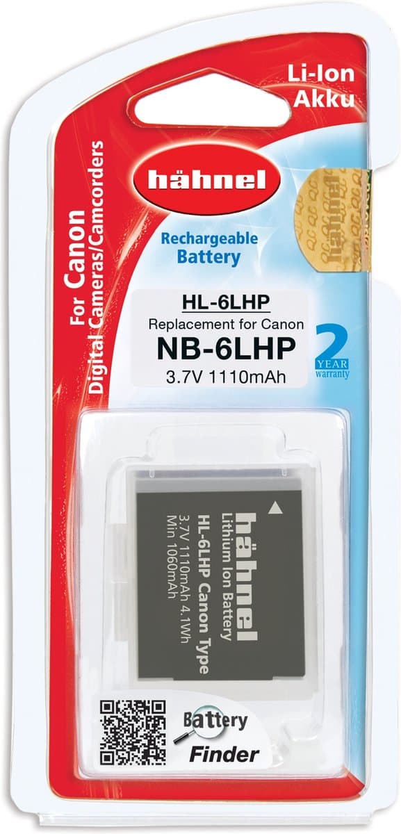 Hähnel HL-6LHP accu - Canon NB-6LH model