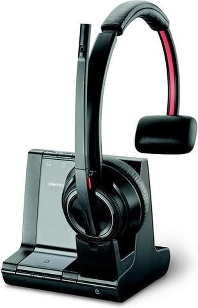 Plantronics Savi W8210/A, UC Monauraal Hoofdband Zwart, Grijs
