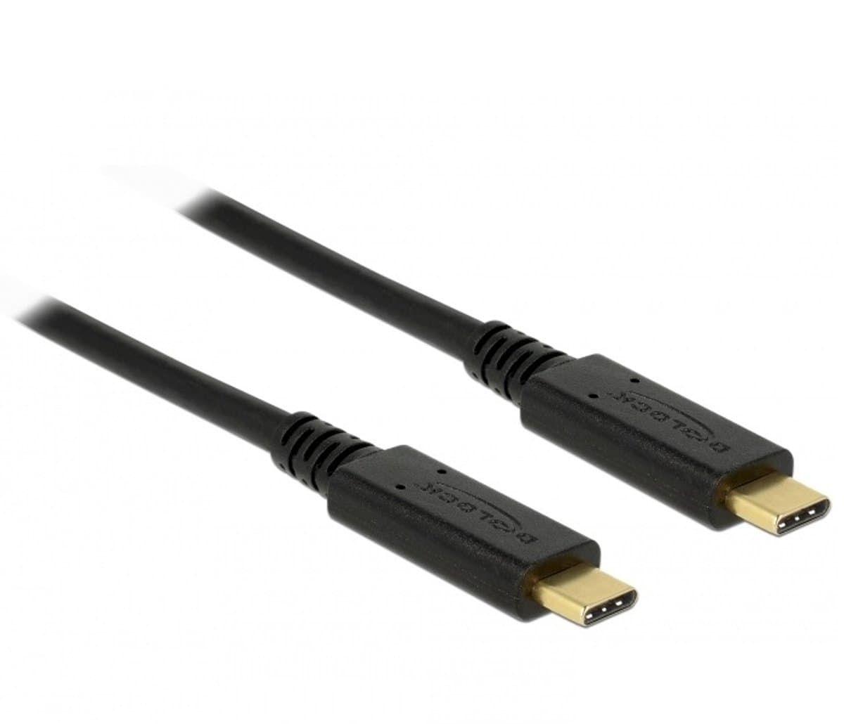 Premium USB-C naar USB-C kabel met E-Marker chip - USB3.0 - PD tot 20V/3A - video tot 8K 30Hz / zwart - 2 meter