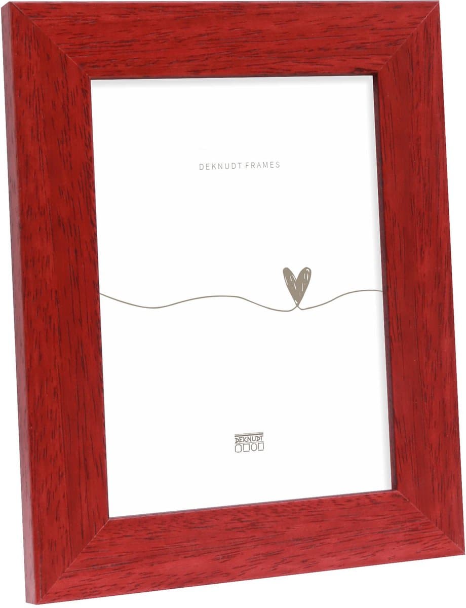 Deknudt Frames fotolijst S226K4 - rood - hout - breed - 15x20 cm