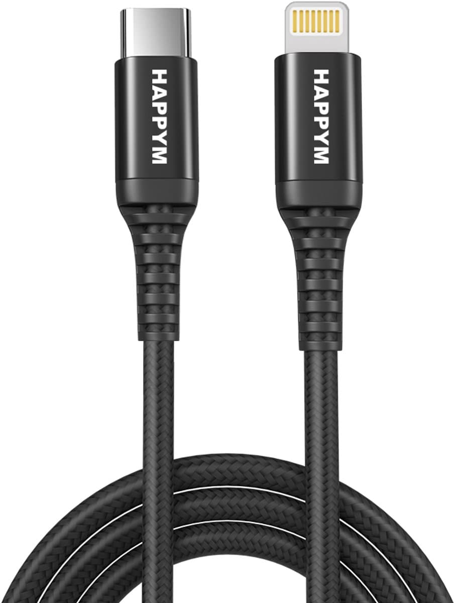 Lightning naar USB C Kabel 1 Meter – Lightningkabel & Data – Zwart