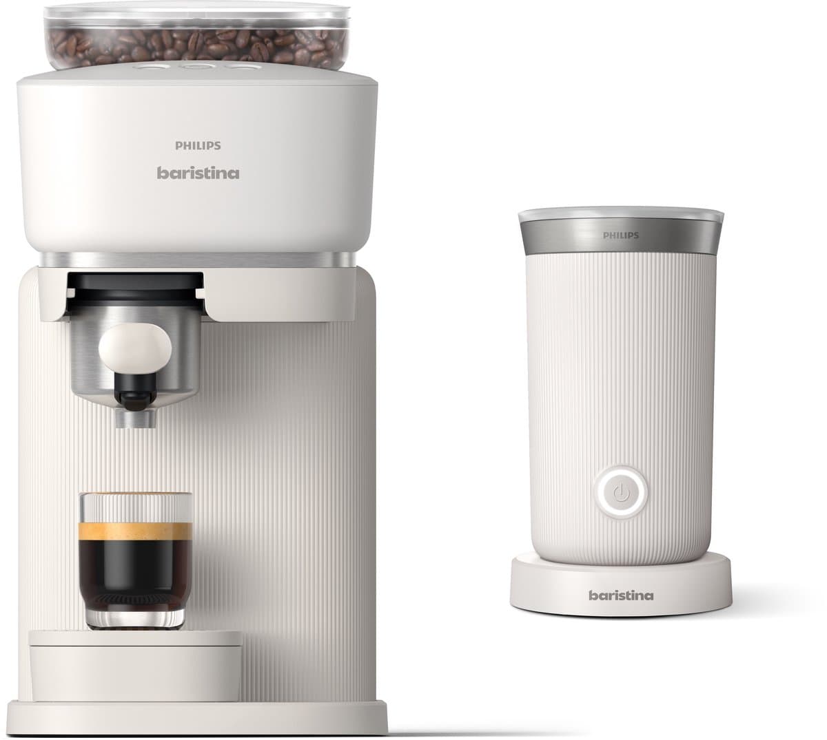 Philips Baristina BAR303/00 Wit + Melkopschuimer