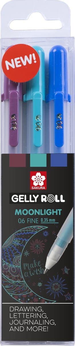 Sakura Unieke collectie van 3 Gelly Rolls Moonlight 06 Galaxy