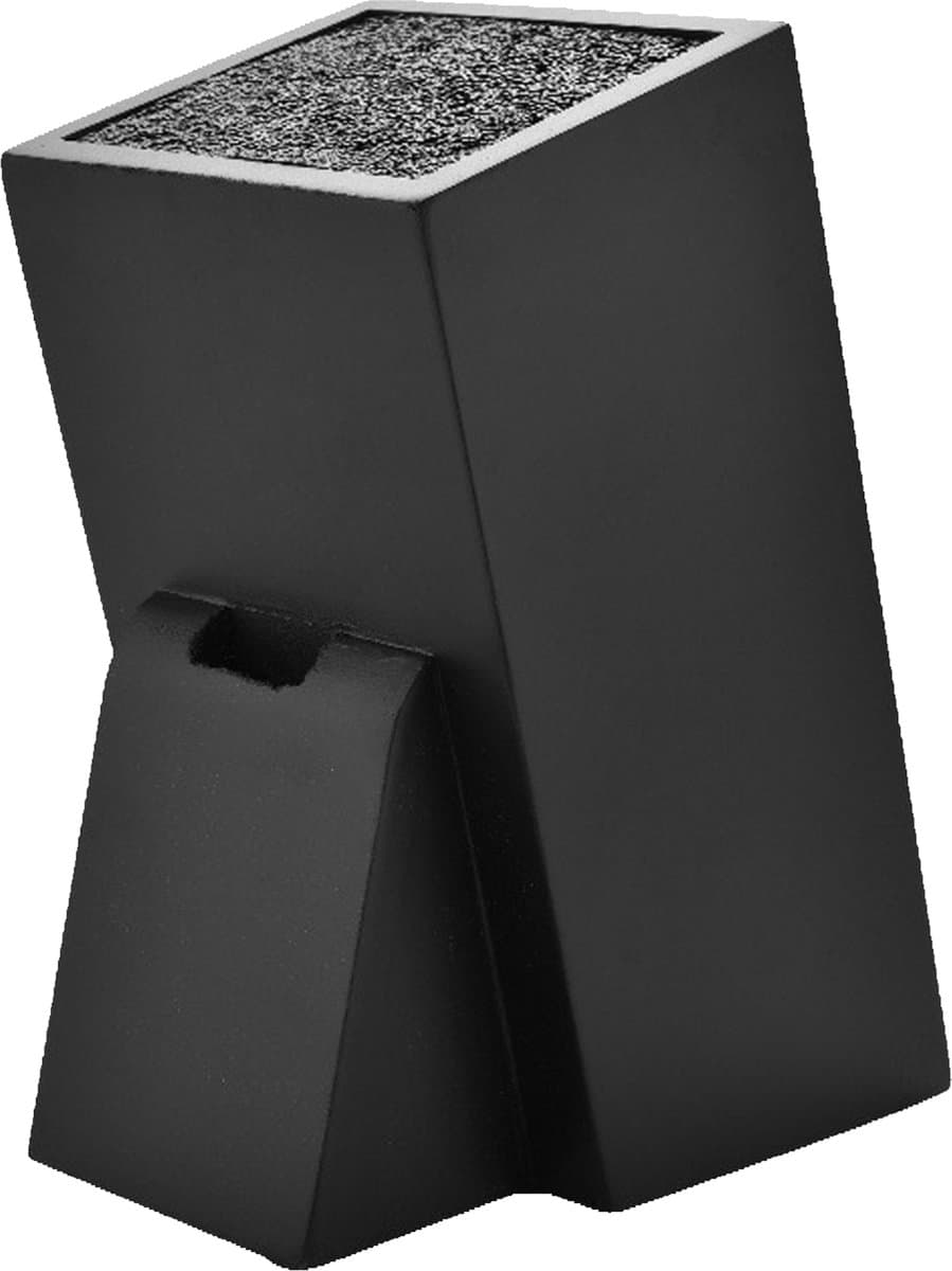 Somstyle Universeel Messenblok - Messenhouder voor Keukenmessen & Koksmessen - Rubberhout - Zwart