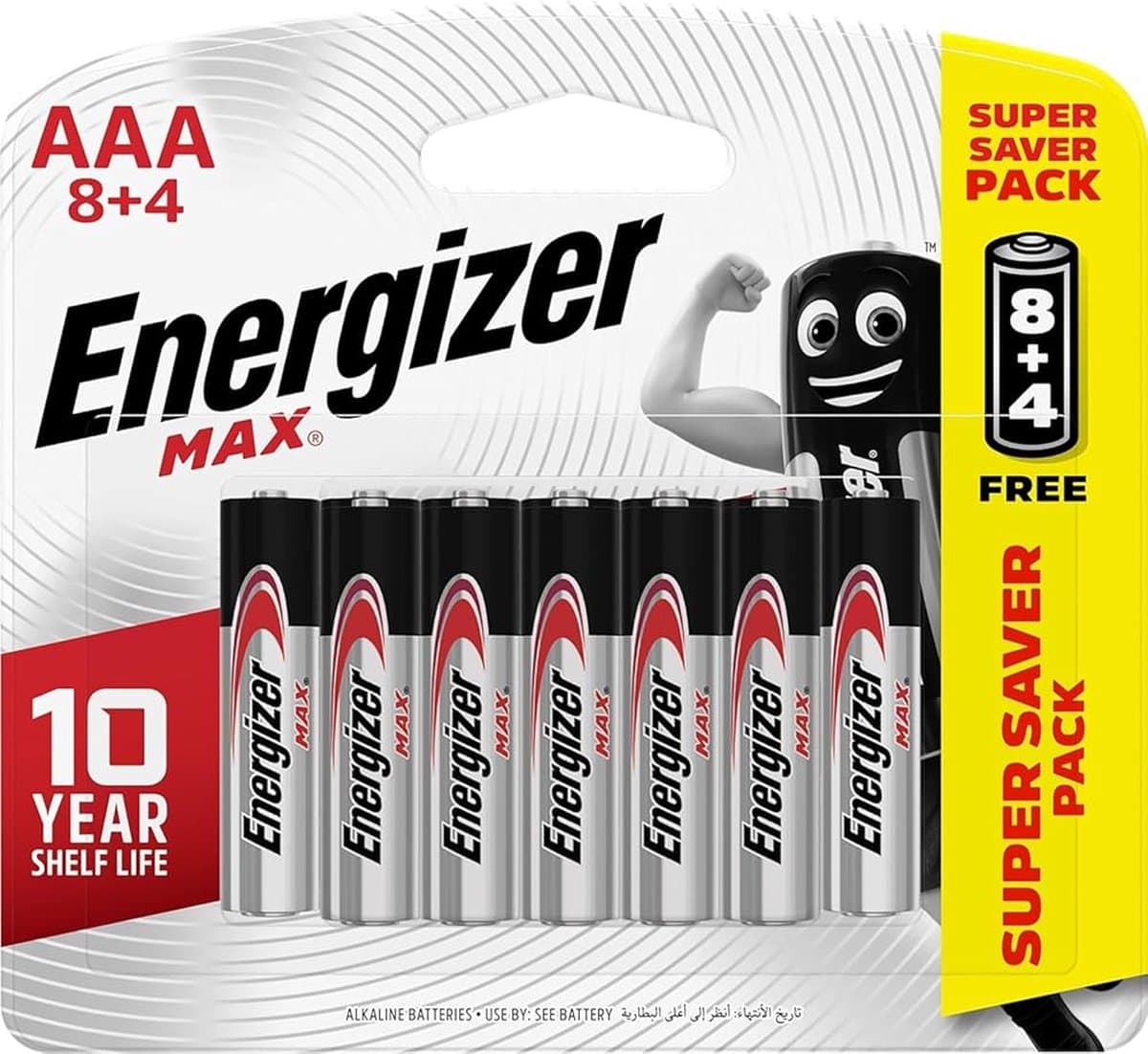 Energizer EN-MAXAAA84 Alkaline Batterij Aaa 1.5 V Max 12-blister