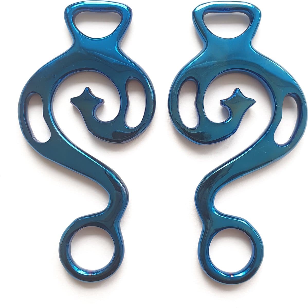 Hipponeiro hackamore music scharen GUNMETAL BLAUW 12,5 cm