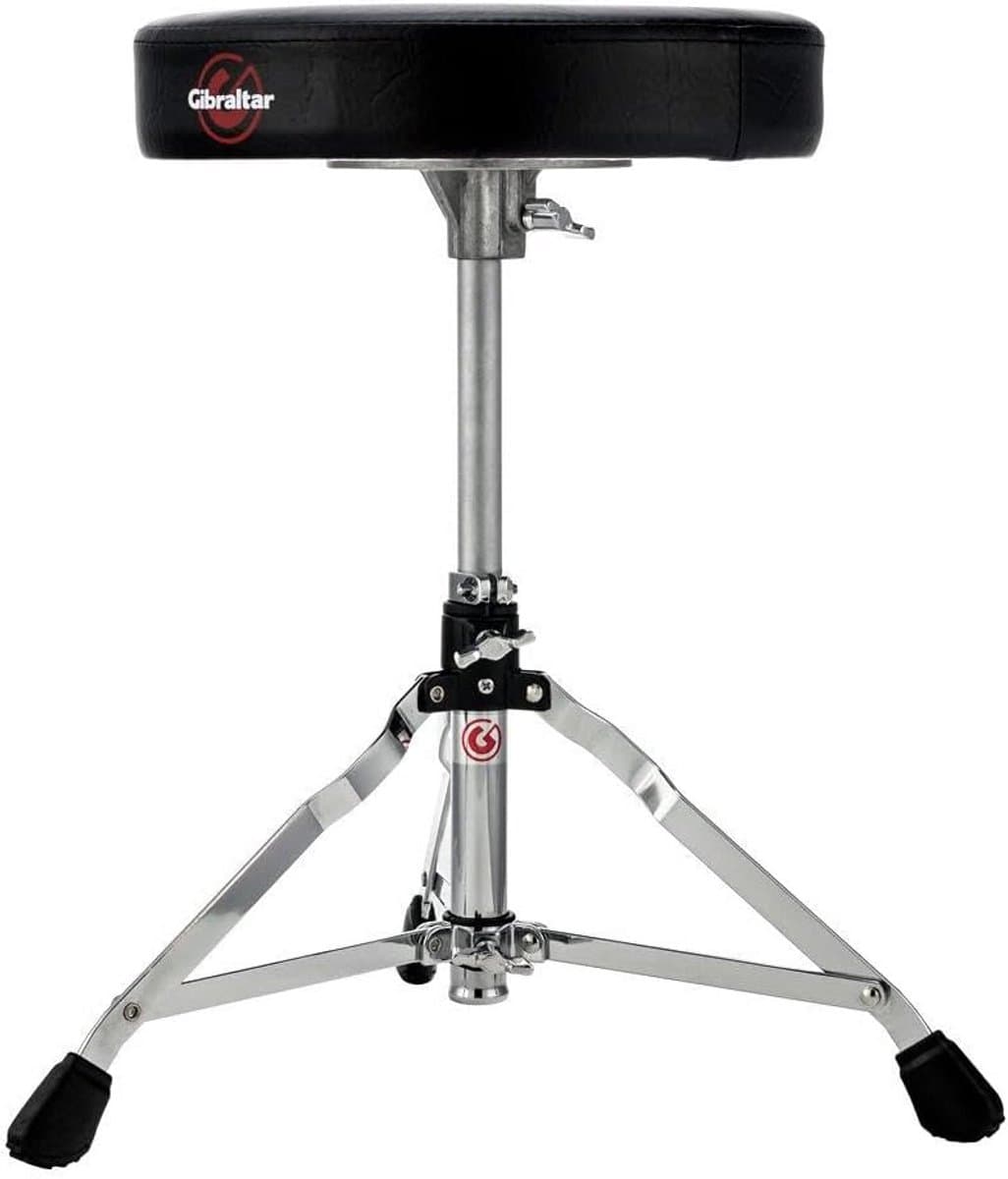Ronde Drumkruk met Vinyl Zitting en Traploze Hoogteverstelling
