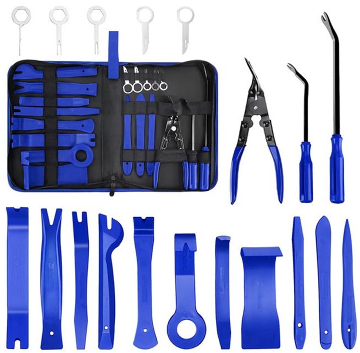 Auto Gereedschapset - Interieur Demontage - Auto Trim Verwijdering Gereedschap - Blekleding Clips - Trim Removal Tool - 19-Delig