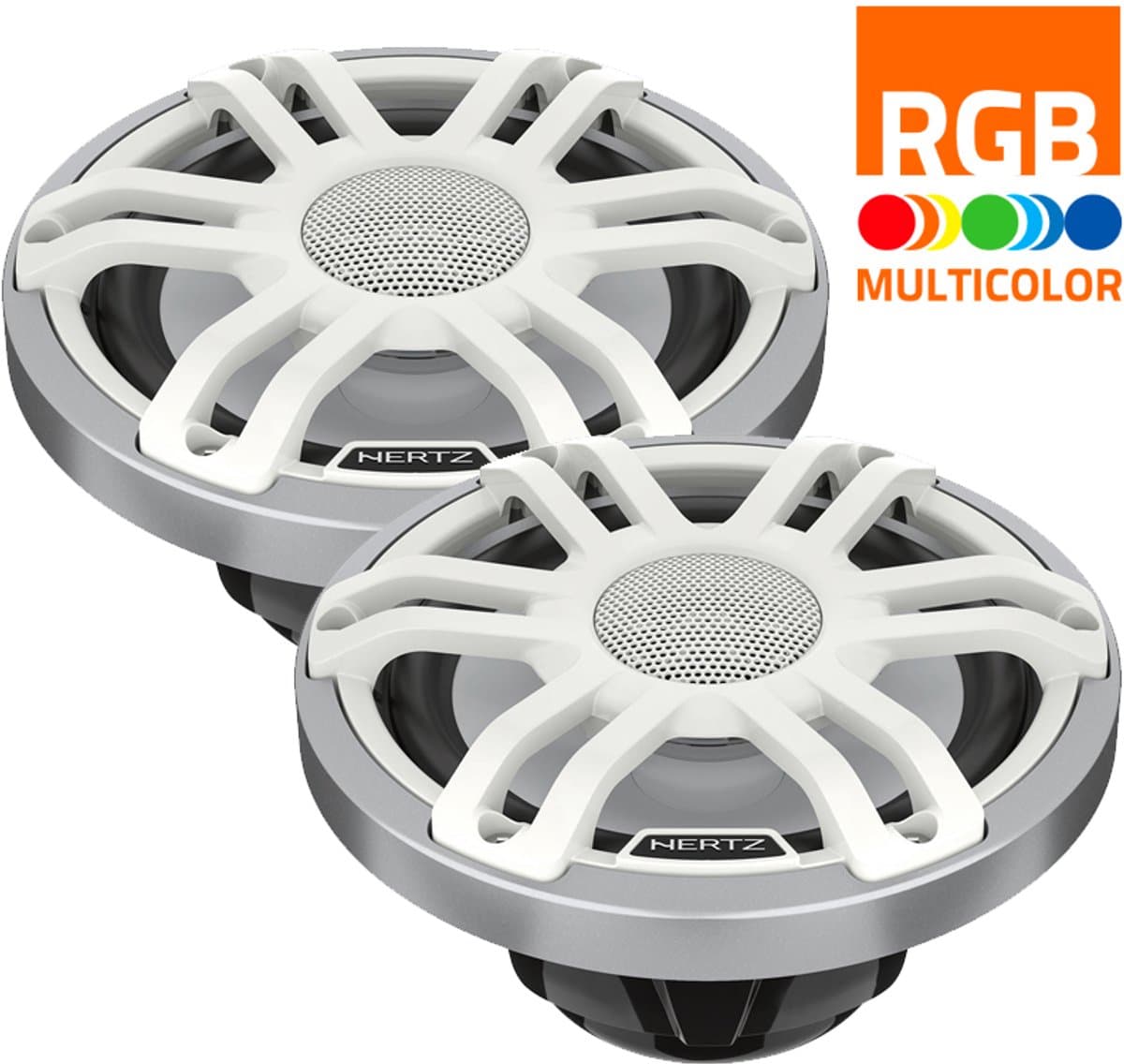 Hertz HMX 8 S-LD-SW - 8" Marine Sport high performance coax speakers wit RGB LED, set van 2