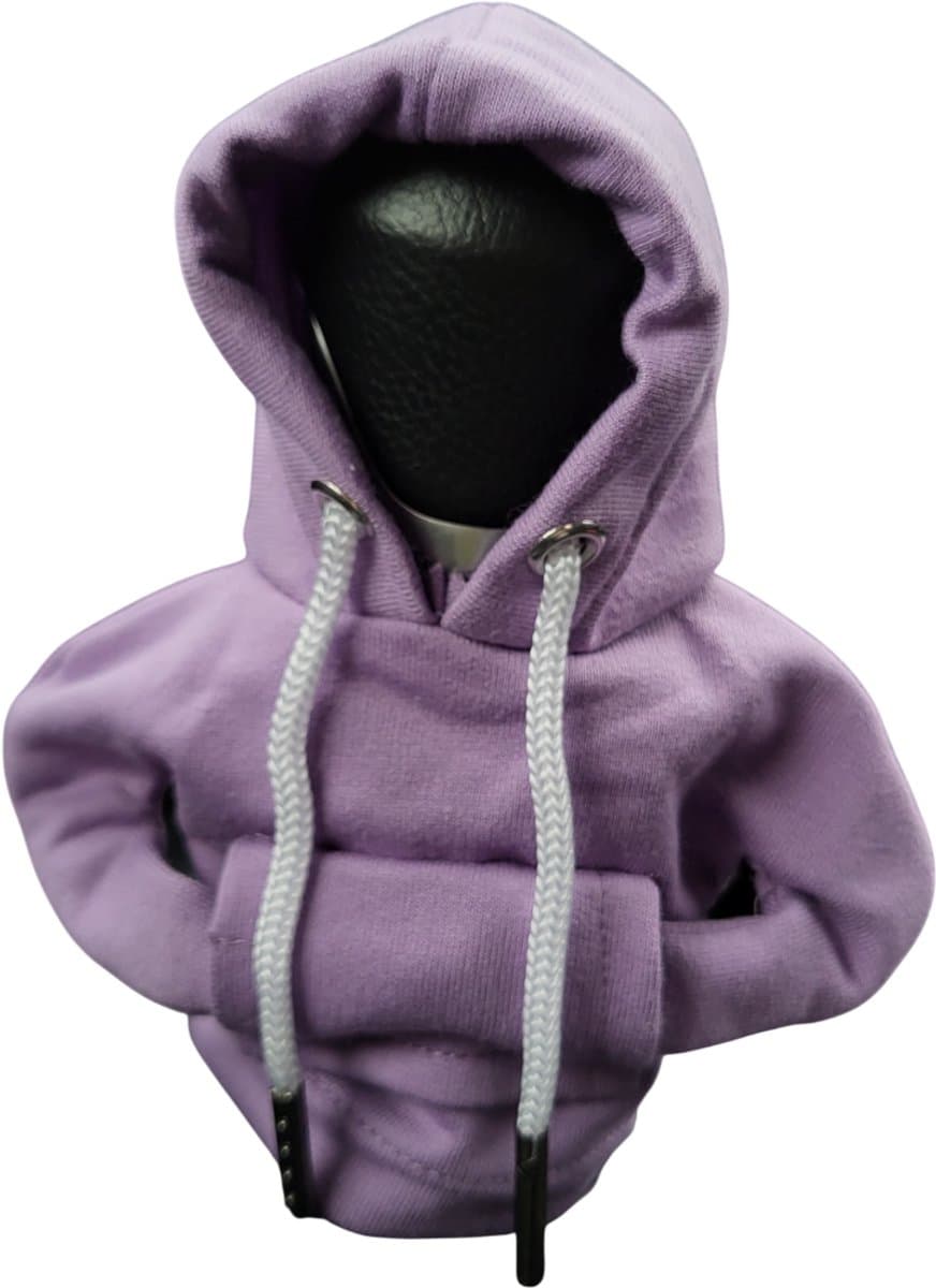 Mj Joys® - Versnellingspook Hoodie - Universele Pook Cover Met Capuchon - Hoodie Pook Hoes - Versnellingspook Beschermer - Autopook Cover - Pookknop - Paars