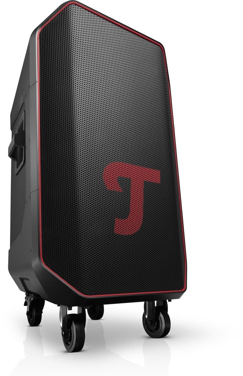 Teufel ROCKSTER 2 - Grote Bluetooth-luidspreker - Mobiel evenementgeluidssysteem met wieltjes, 440 W, met lange accuduur, 380 mm woofer, snellaadfunctie, robuuste feestluidspreker