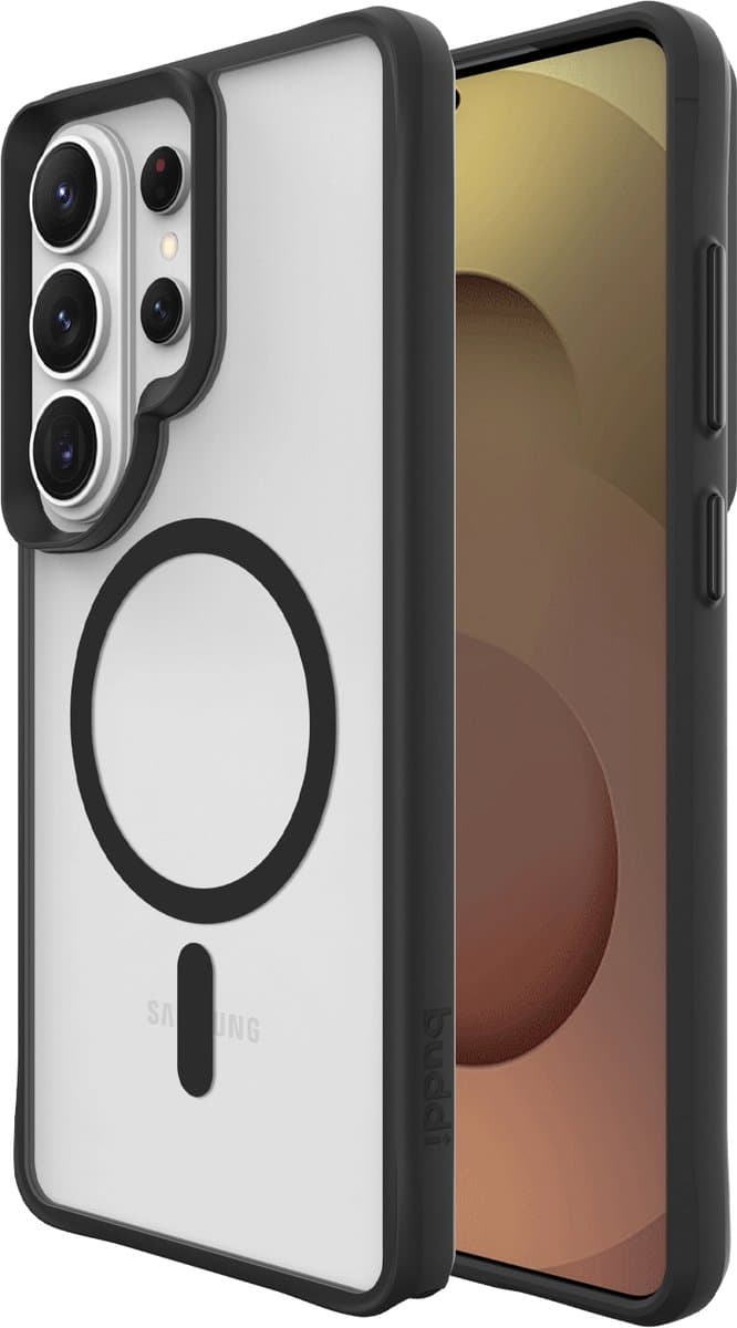 Buddi Hybrid - Hoesje Geschikt voor Samsung Galaxy S26 Ultra - Compatibel met MagSafe - Back Cover met Magneet - Magnetische Beschermhoes - Case Matte Zwart