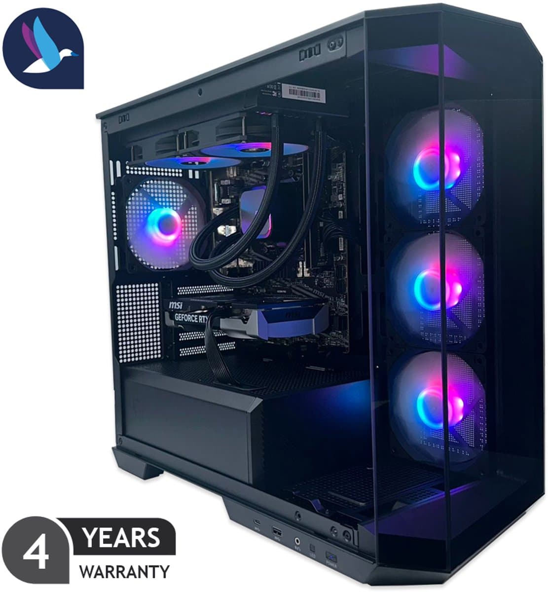 MSI Pano Gaming PC - AMD Ryzen 7 5700X - NVIDIA RTX 5060 - 32 GB RAM - 1 TB SSD - WiFi - Waterkoeling