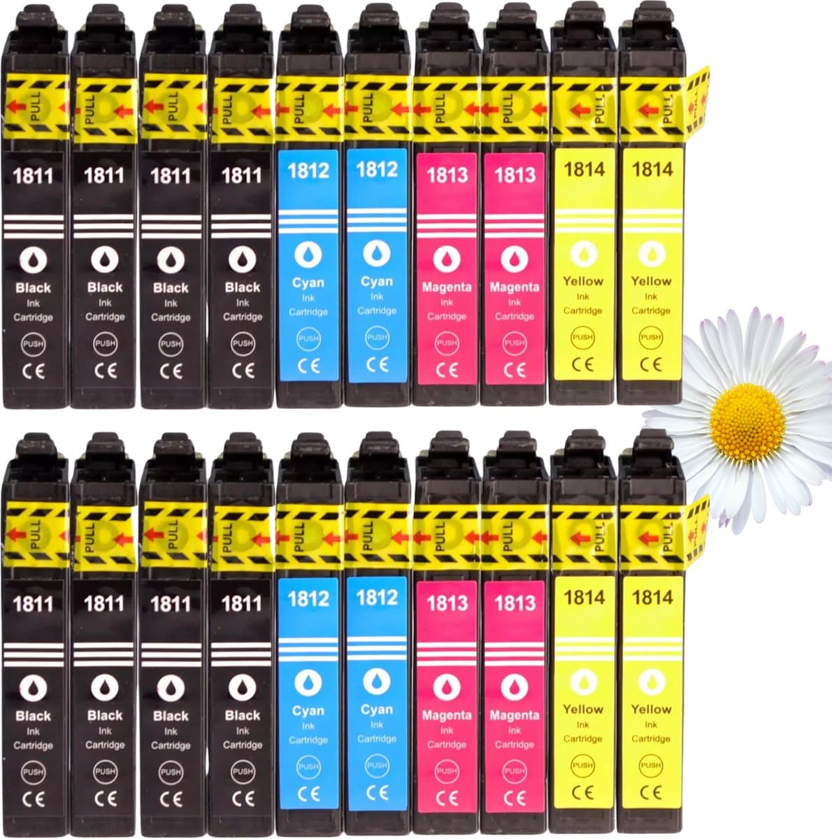 20x Inktcartridges 18XL Multipack - Compatibel met Epson 18XL (T1811-T1814) - (8Z+4C+4M+4Y) - voor Expression Home XP-202, XP-205, XP-305, XP-405, XP-425