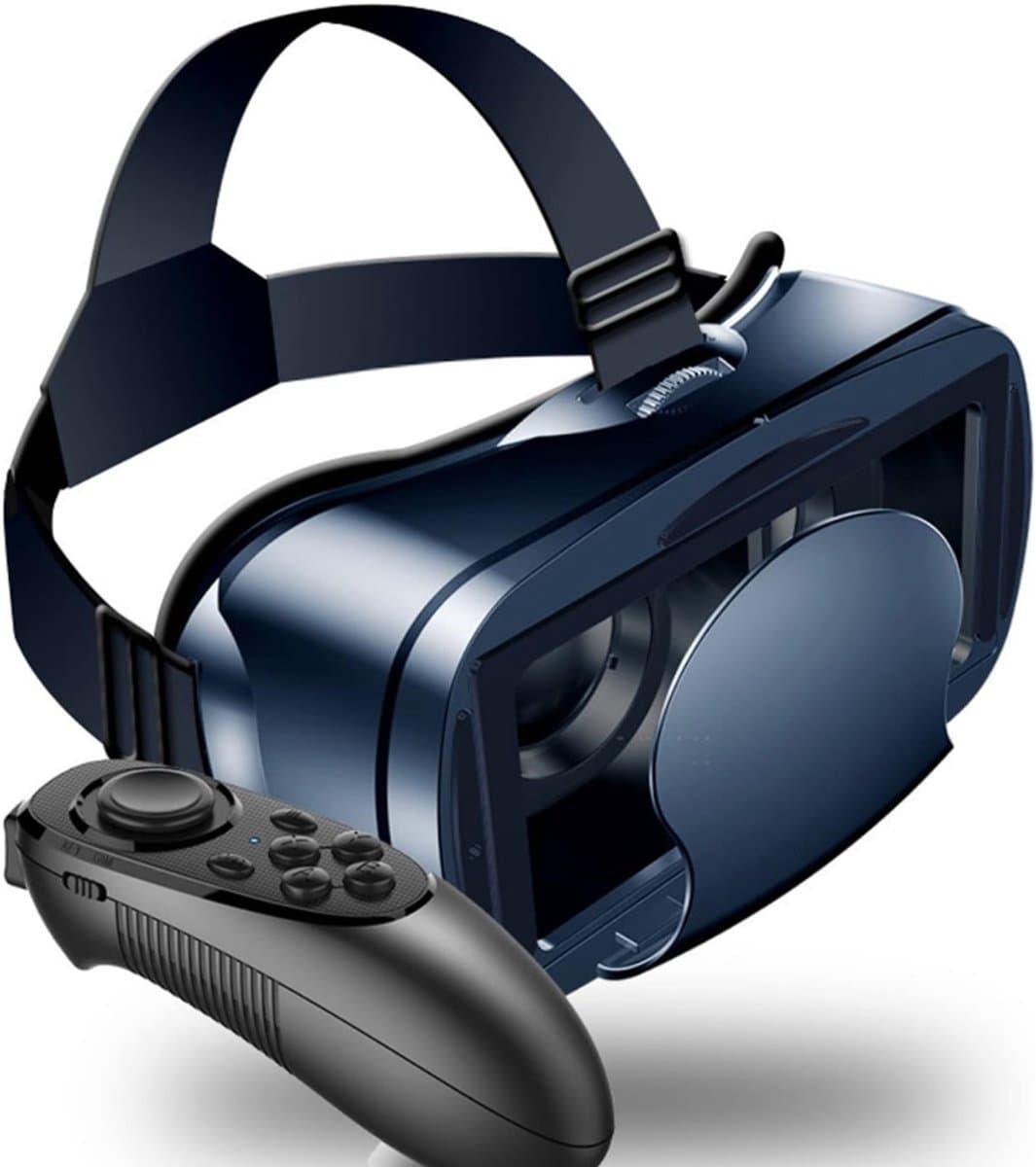 RONN® Virtual Reality Birl - VR Bril - VR Glasses - Android en iOS - Blauw- 26cm x 18cm x 12cm; 430 g
