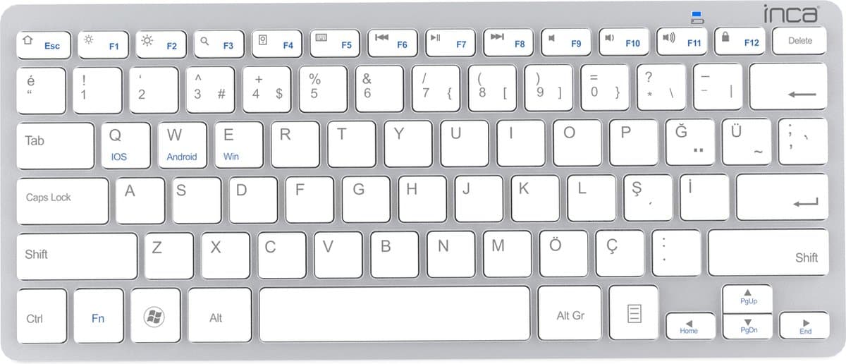 BasicTeQ: IBK-569BT QWERTY toetsenbord, Draadloos Bluetooth - Toetsenbord Voor Smart TV / Tablet / (Windows) PC / Apple Mac - iPad - Samsung - iPhone - Macbook - iMac / Android