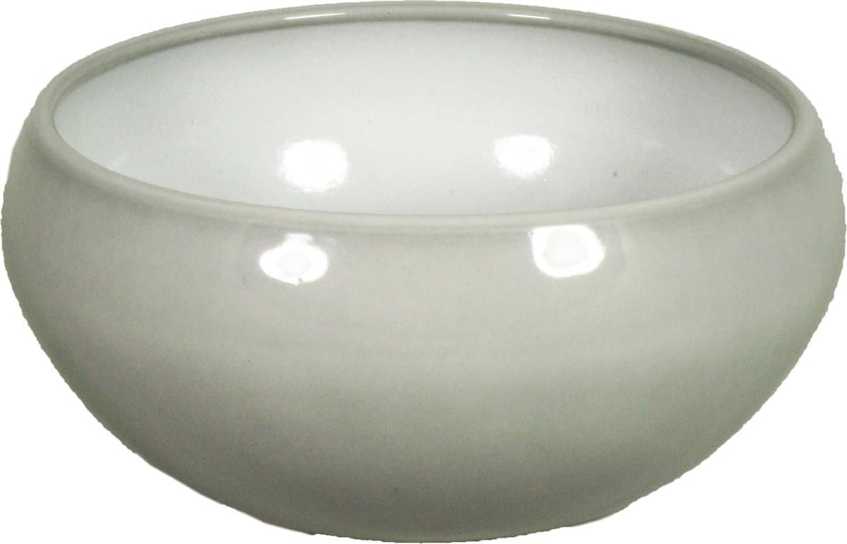 Floran Plantenpot - schaal - grijs - glans - keramiek - 26 x 12 cm - plantenpotten binnen