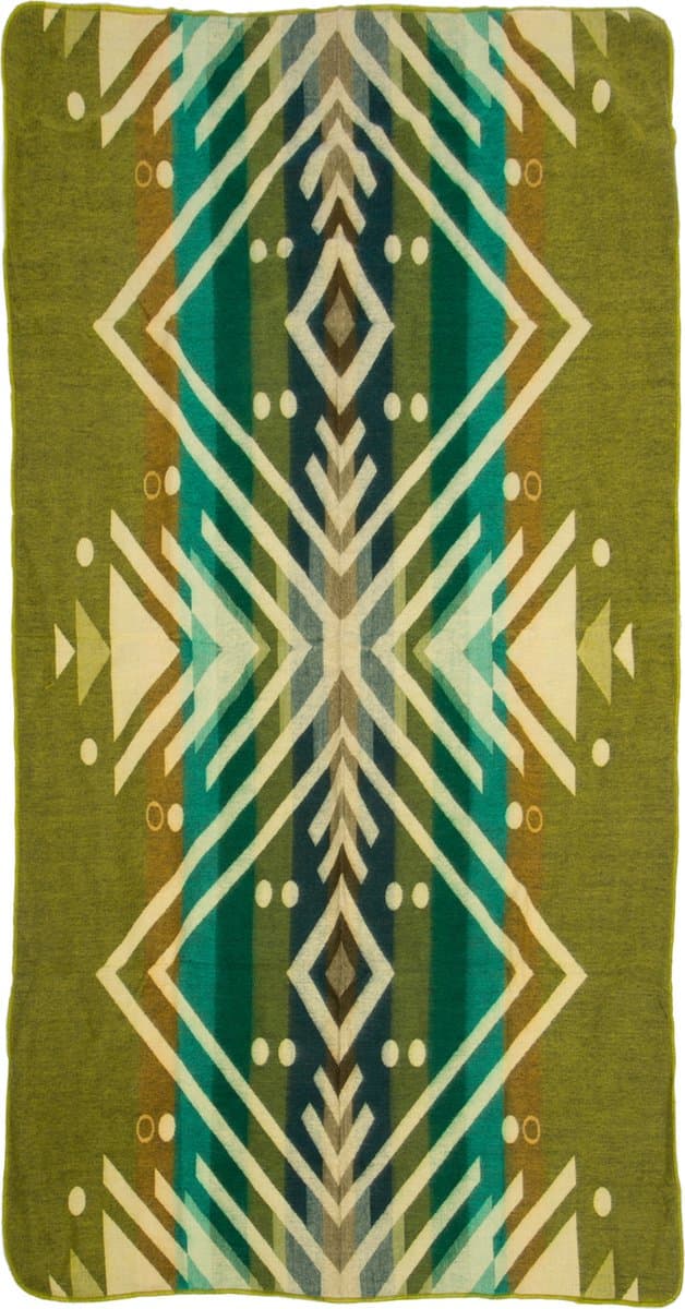 Alpaca native blanket Mini Imbabura Green - 110 x 205 cm