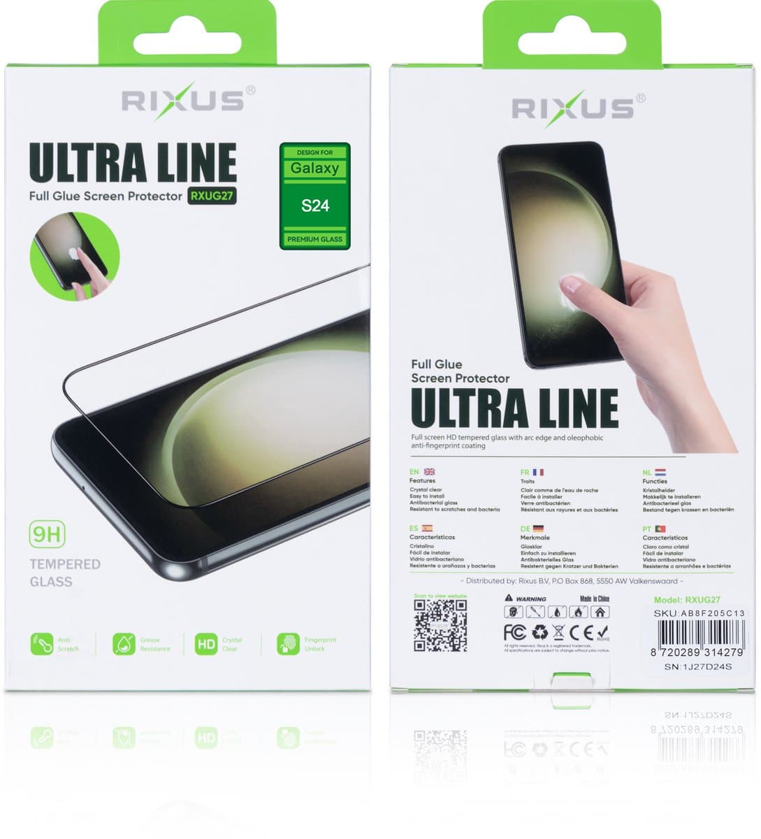 Rixus Clear HD Ultra Line Tempered Glass For Samsung Galaxy S21 Ultra
