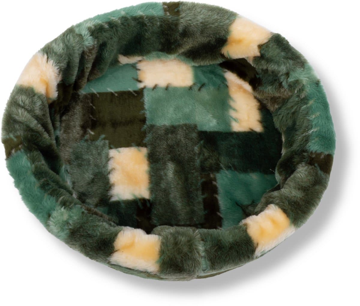 NapZZZ Hondenmand - Mix Blok Groen - 85 x 73 x 20 cm