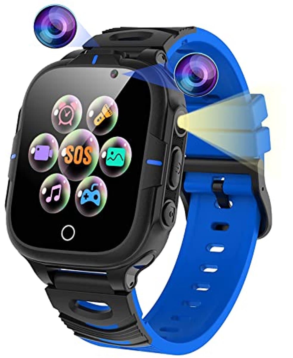 Smartwatch voor Kinderen met SOS-oproep en Educatieve Spellen - Waterdicht GPS Horloge met Camera en Muziek