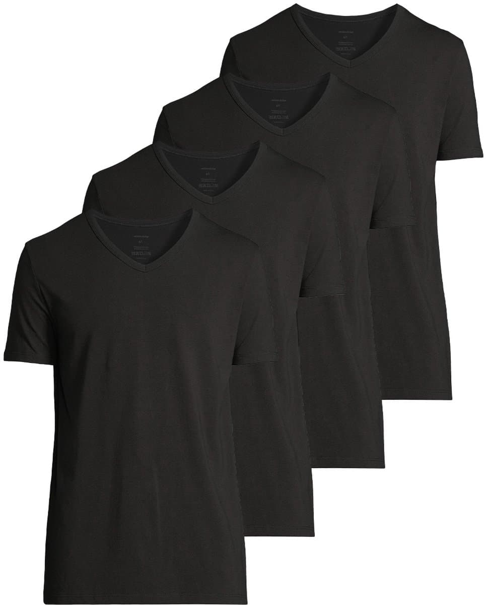 Seidensticker Heren onder t-shirts 4 pack Pur