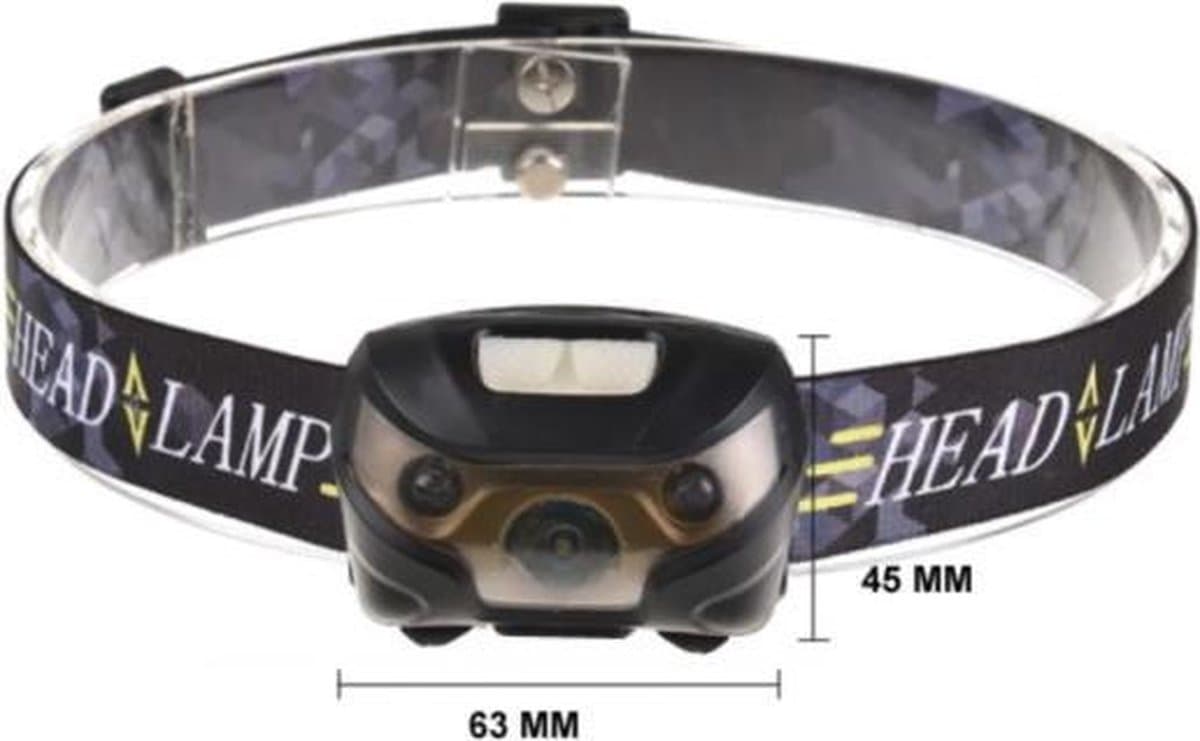 Hoofdlamp LED handsensor en USB oplaadbaar 200 Lumen