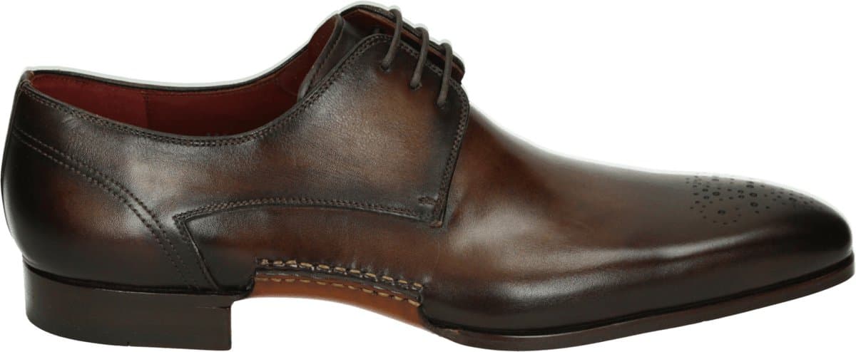 Magnanni - 24566 - Nette herenschoenenHeren veterschoen - Kleur: Bruin - Maat: 44