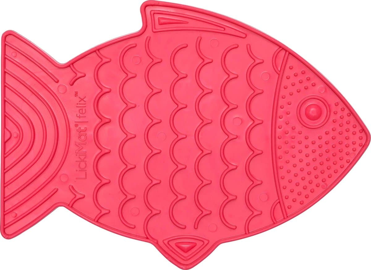 Lickimat Casper - Slowfeeder Voor De Kat - Tegen Schrokken - Kattenvoerbak - 22x16 cm Pink