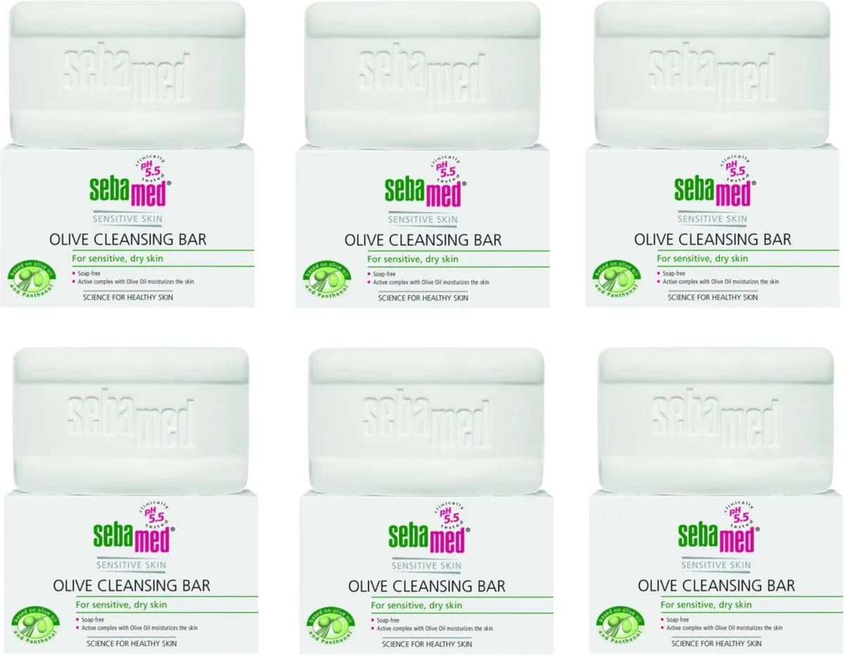 Sebamed Zeepvrije Wastablet Olijf - 6x150gram - Voordeelverpakking