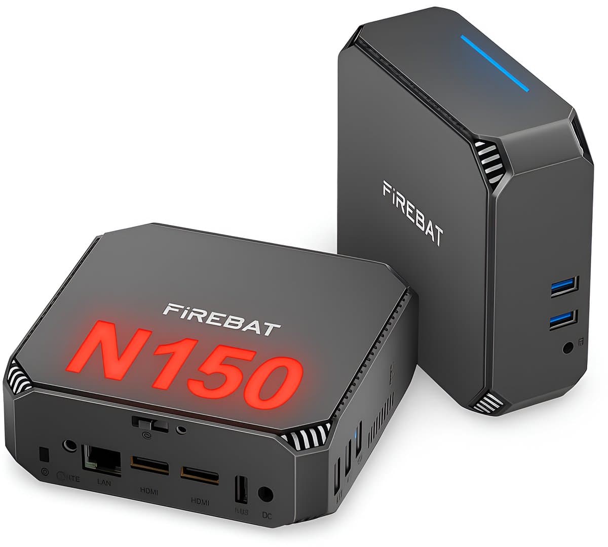 Firebat AK2 Plus - Windows 11 Pro Mini PC - Intel 14e generatie processor N150 (tot 3.60 GHz) - 16 GB RAM - 512 GB SSD - 4K Dual Display - 120 Hz