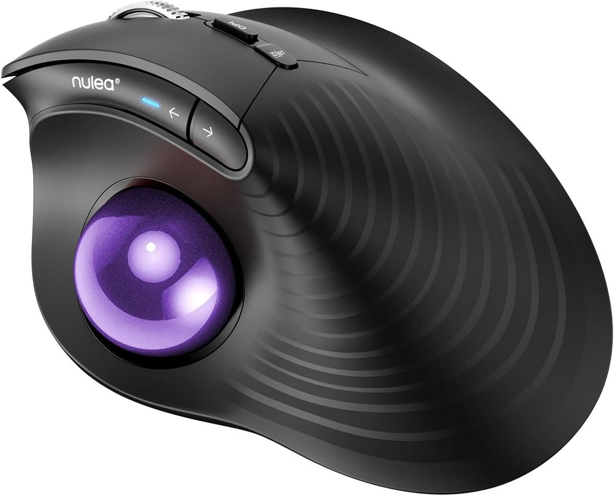 Ergonomische Draadloze Trackball Muis met Duimbediening, Oplaadbaar voor PC/Laptop/Mac