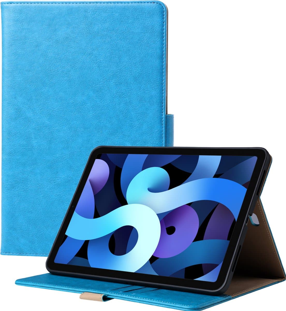 Hoesje geschikt voor iPad Air 5 10.9 2022 Luxe Kunstleer Standaard Case Cover Magnetisch met Opbergvak
