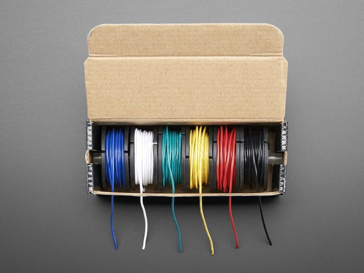 Hook-up Wire Spool Set - 22AWG Stranded-Core - 6 x 25ft Adafruit 3111