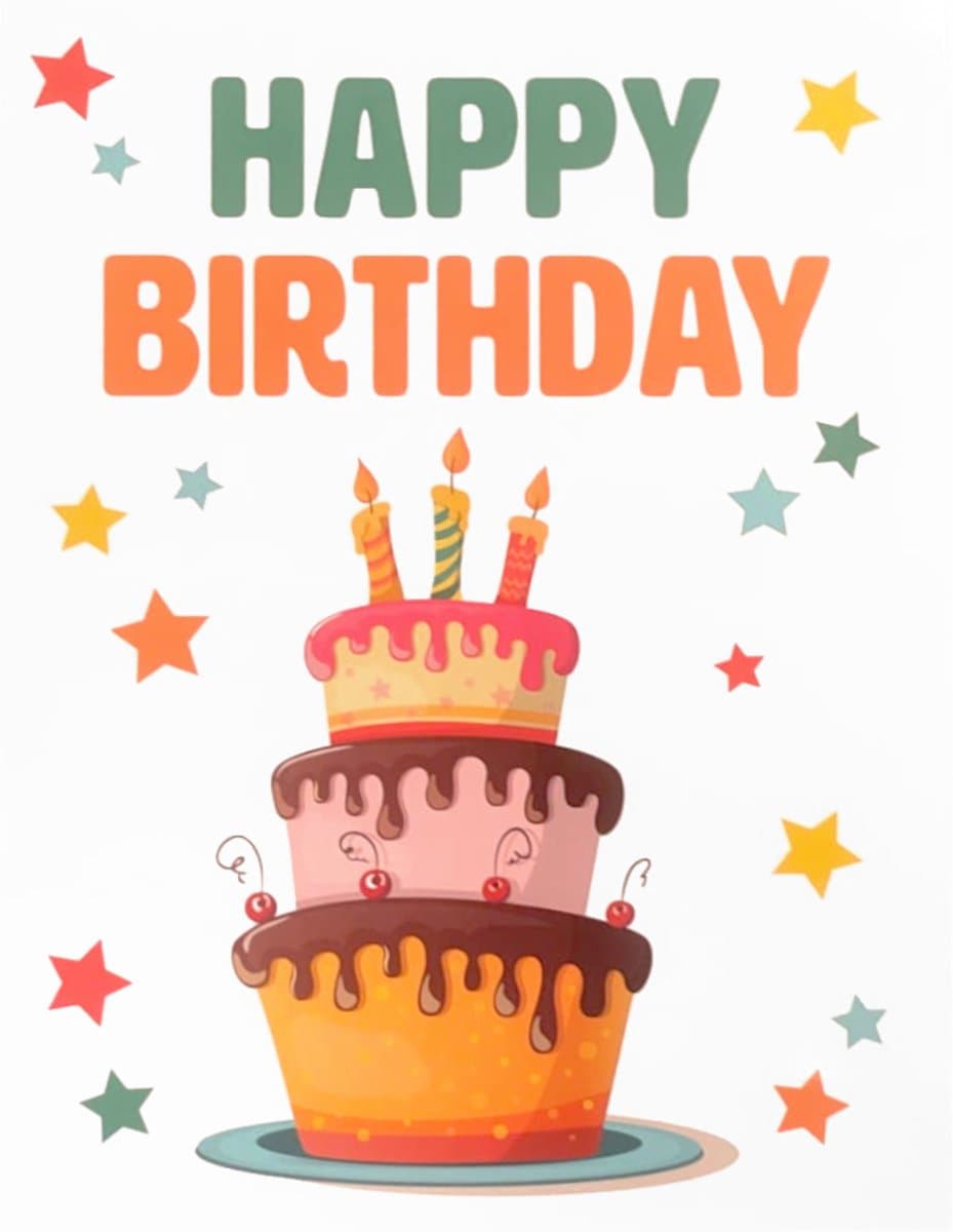 Verjaardagskaart XL - Happy Birthday - Met Envelop