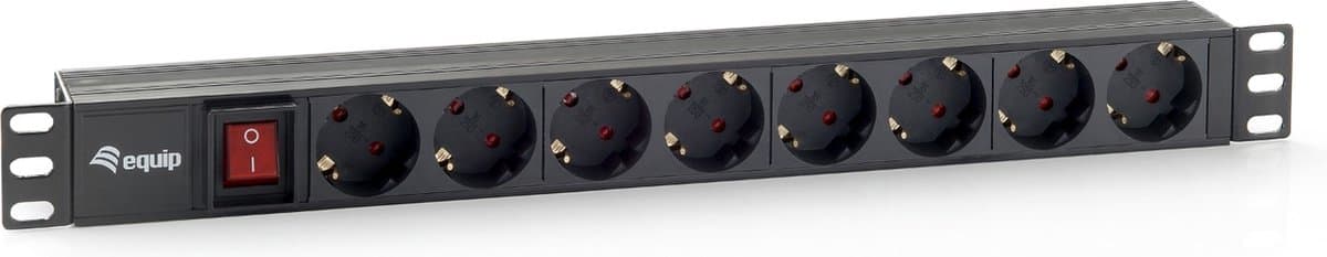 Equip 333283 energiedistributie PDU 1U Zwart 8 AC-uitgang(en)