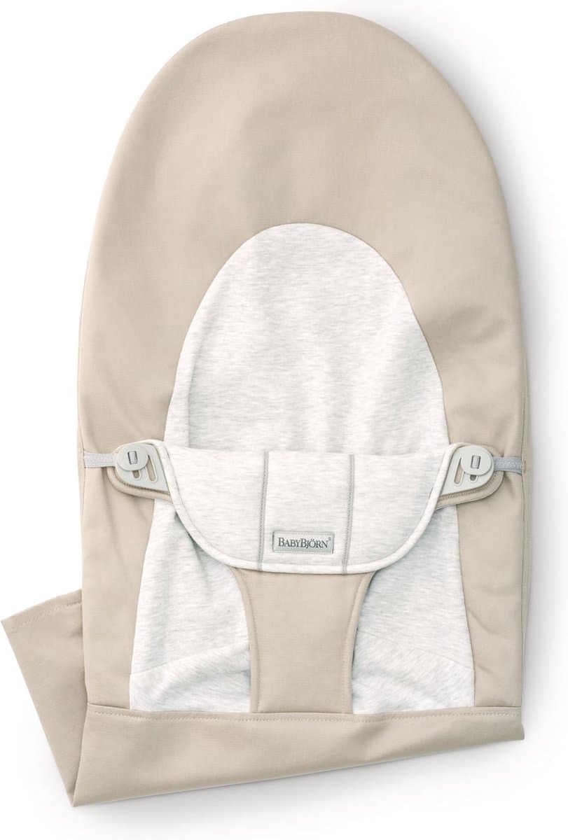 BabyBjörn Stoffen Zitting voor BabyBjörn Wipstoel - Geweven Jersey - Beige-Grijs