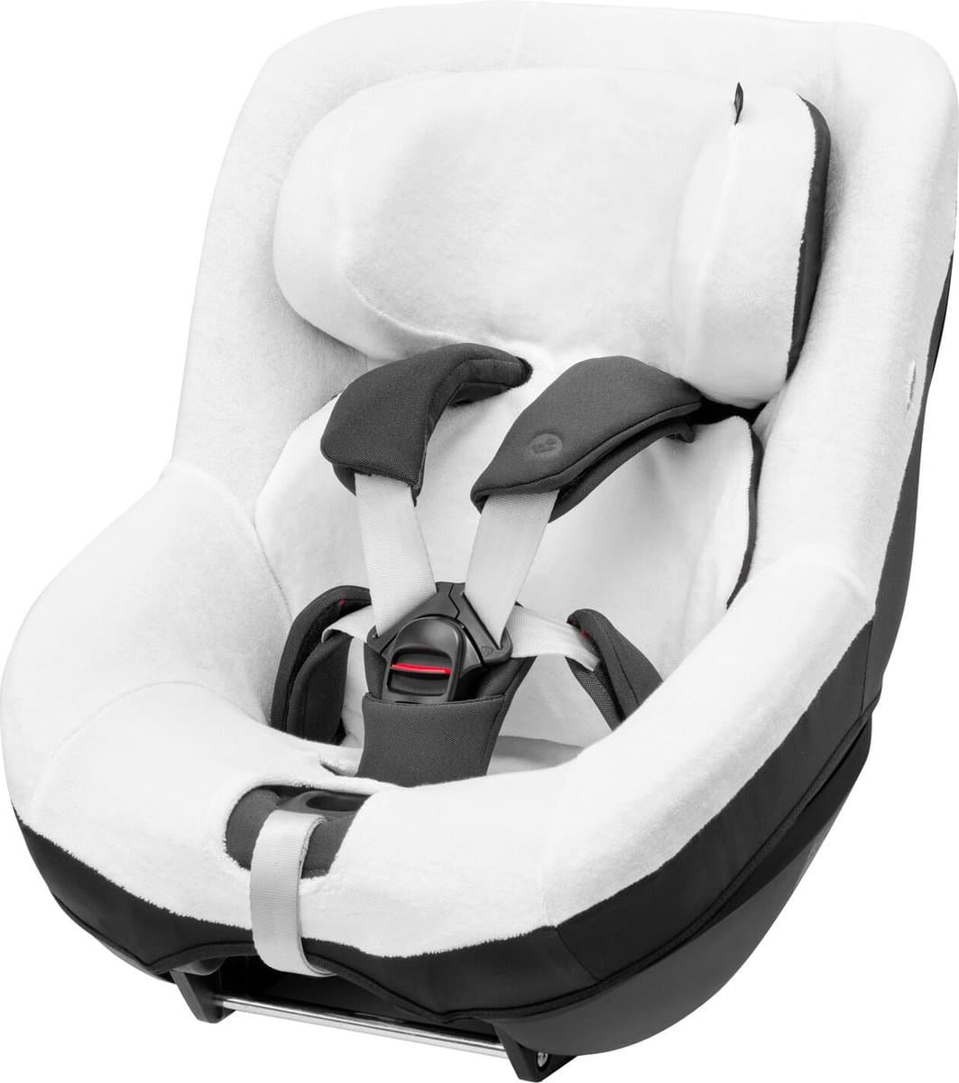 Maxi-Cosi Organic-zomerhoes voor autostoeltje Pearl 360/Pro en Mica 360/Pro/Eco i-Size, Organisch katoen, ademend en vochtabsorberend materiaal, Machinewasbaar, Milieuvriendelijk - Natural White