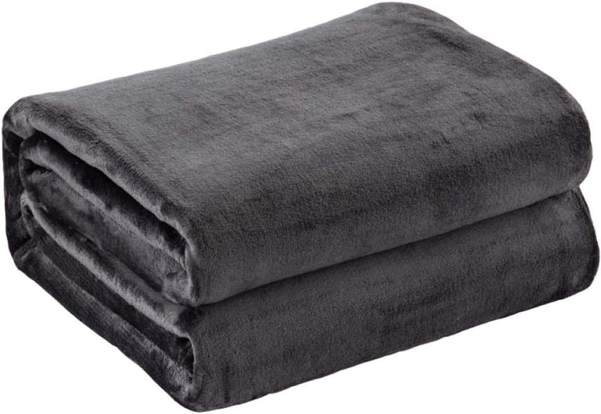 Dekens Zilvergrijs Reisformaat-Superzacht Fluffy Warm Effen Bed Gooit voor Sofa Microfiber Deken-3_200 × 180 cm