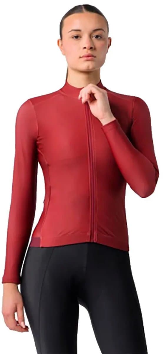 Castelli Espresso 2 Thermal Korte Mouw Wielertrui Rood M Vrouw