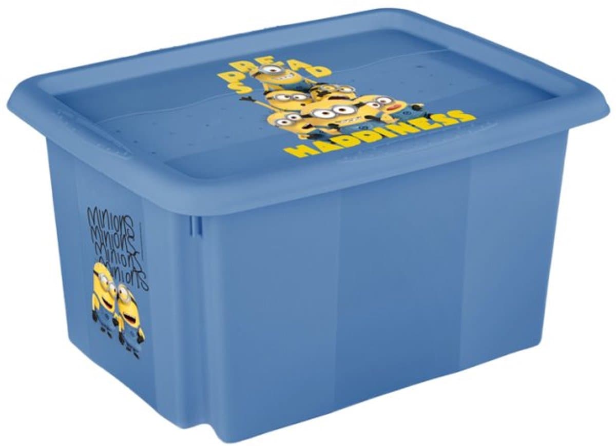 keeeper opbergbox Karolina Minions, 45 liter, lichtblauw, 400×555×300 mm