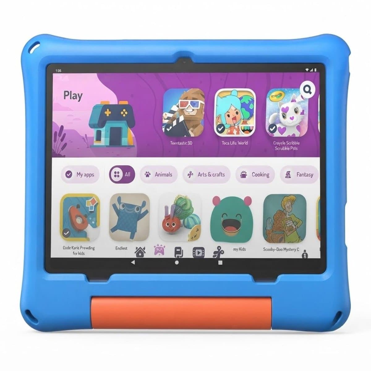 KIRA® Kindertablet - Tablet - Kidsproof Tablet - Blauw - 24cm x 16cm x 4cm