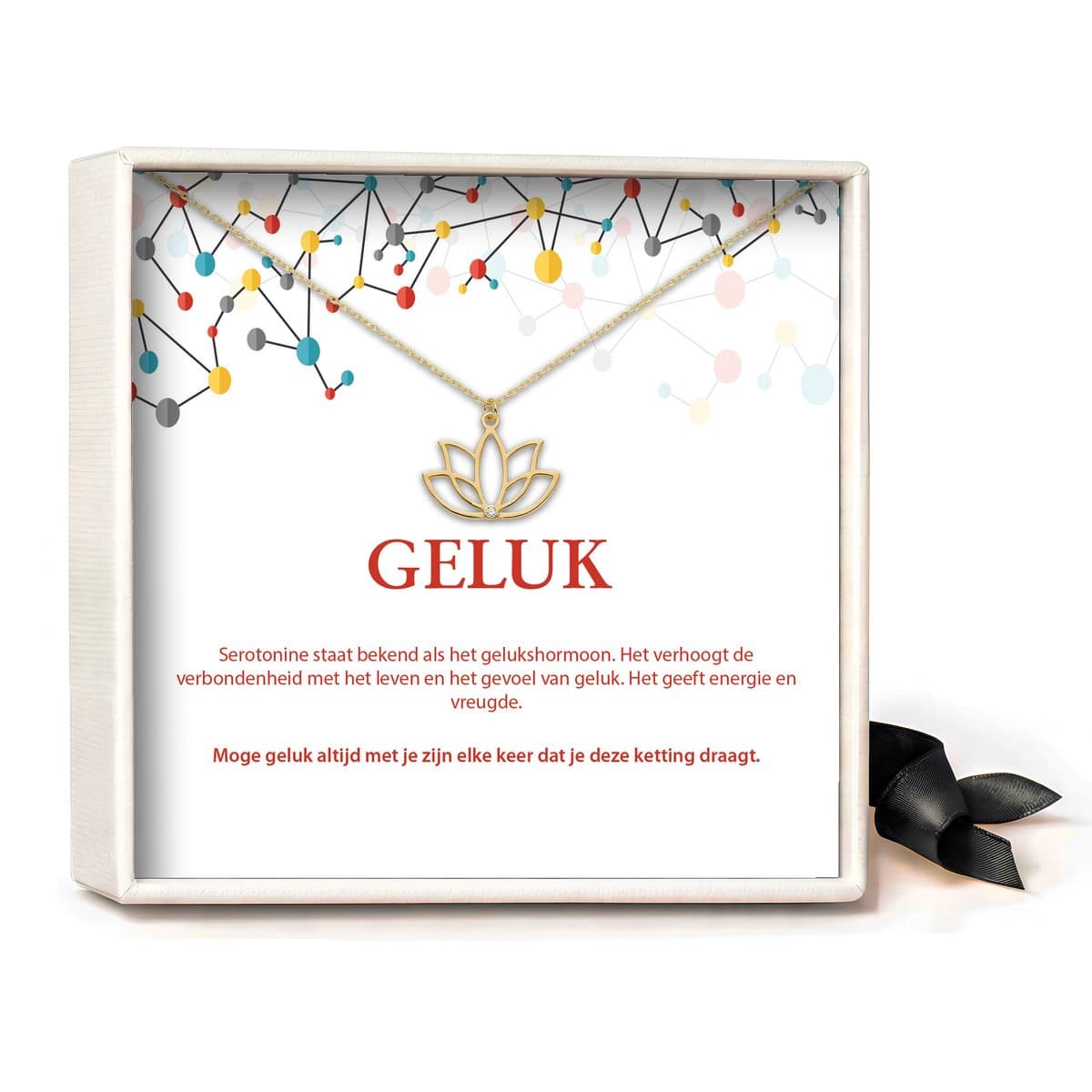 Pera Jewelry - 925 sterling zilveren Lotus ketting - Geluk - Collier - Ketting Dames - Ketting met Hanger
